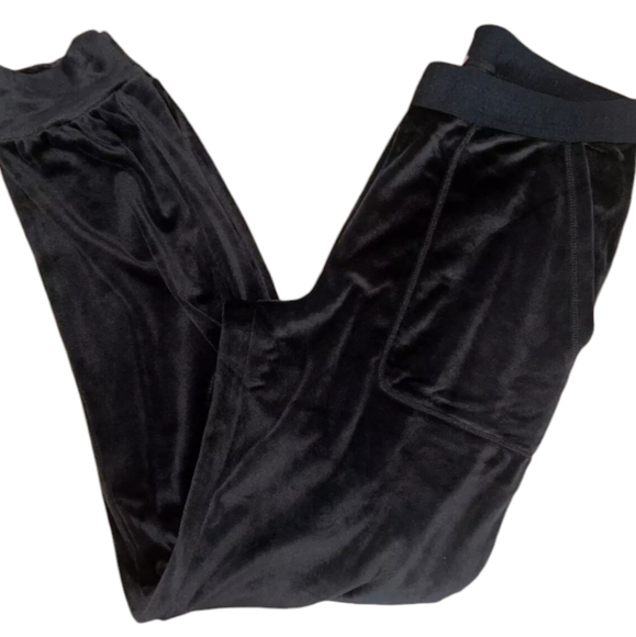 NWT Juicy Couture Women's Black Velour Tracksuit two-piece Loungewear XL - Picture 4 of 10